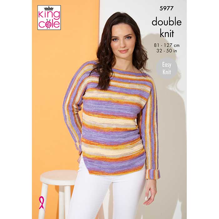 king-cole-5977-strickanleitung-pullover-top-tropical-dk image 1