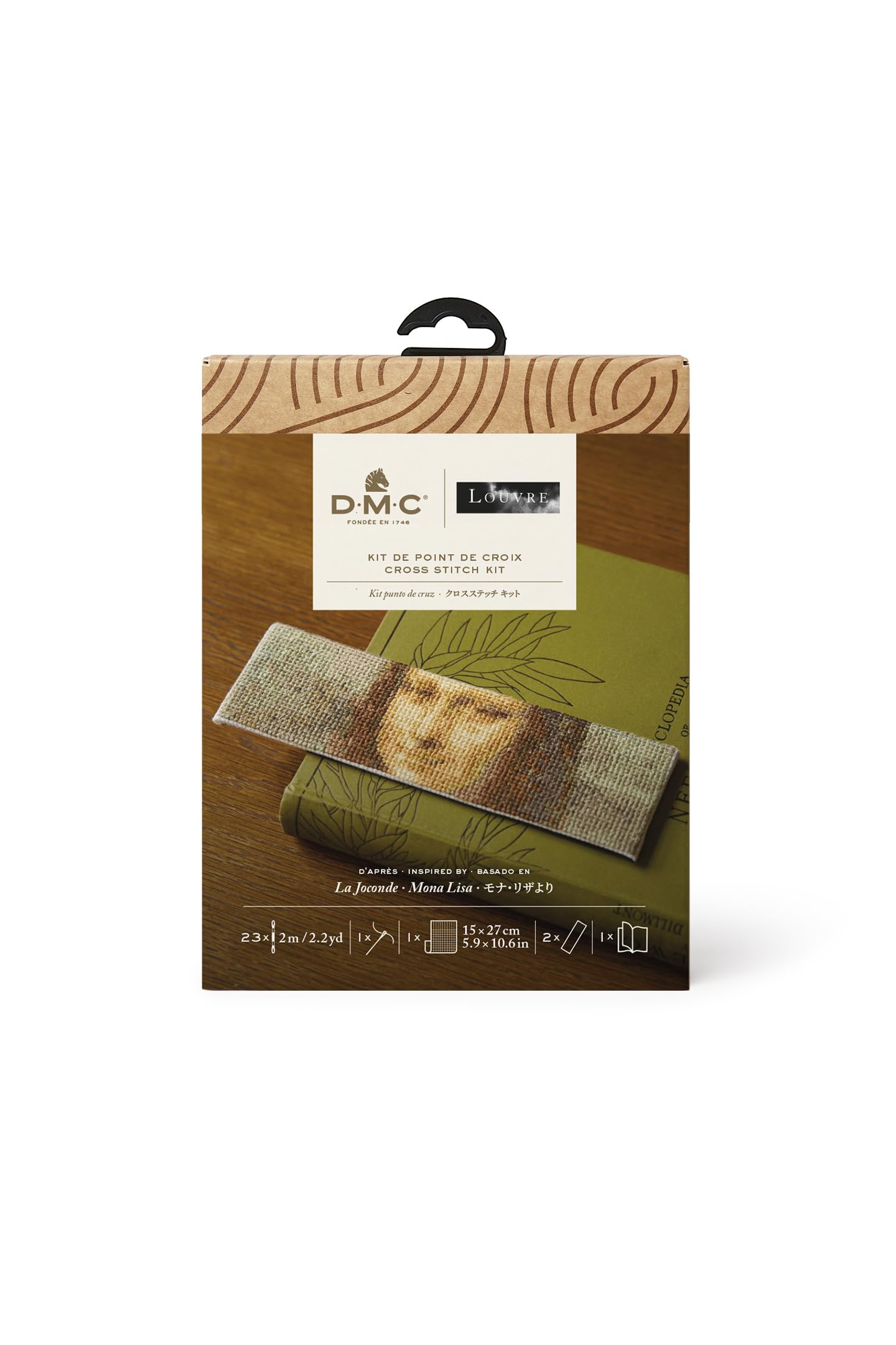 dmc-mona-lisa-lesezeichen-kreuzstichset-mittel image 1