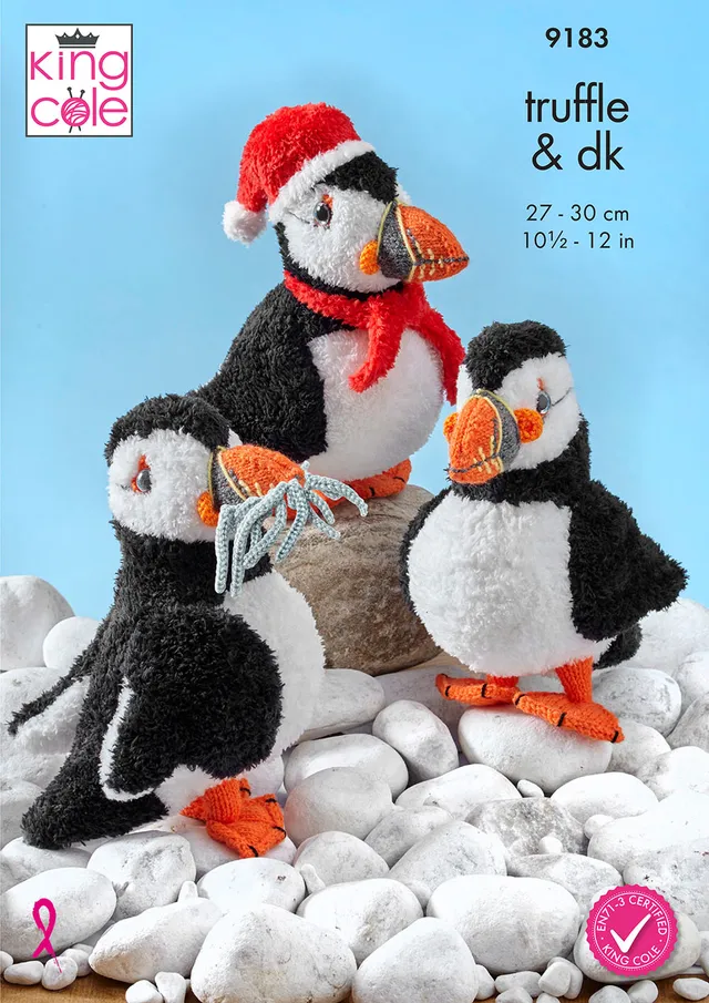 king-cole-9183-strickanleitung-puffins-truffle-pl-schtier image 1