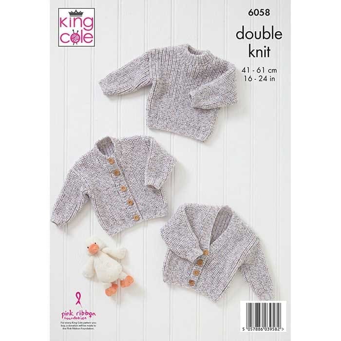 king-cole-patterns-6058-strickanleitung-cardigans-pullover-cloud-nine-dk image 2