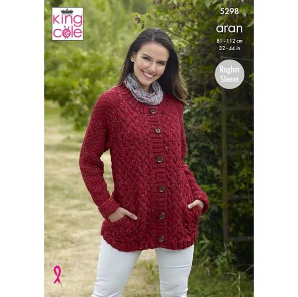king-cole-5298-strickanleitung-pullover-jacke-big-value-aran image 1