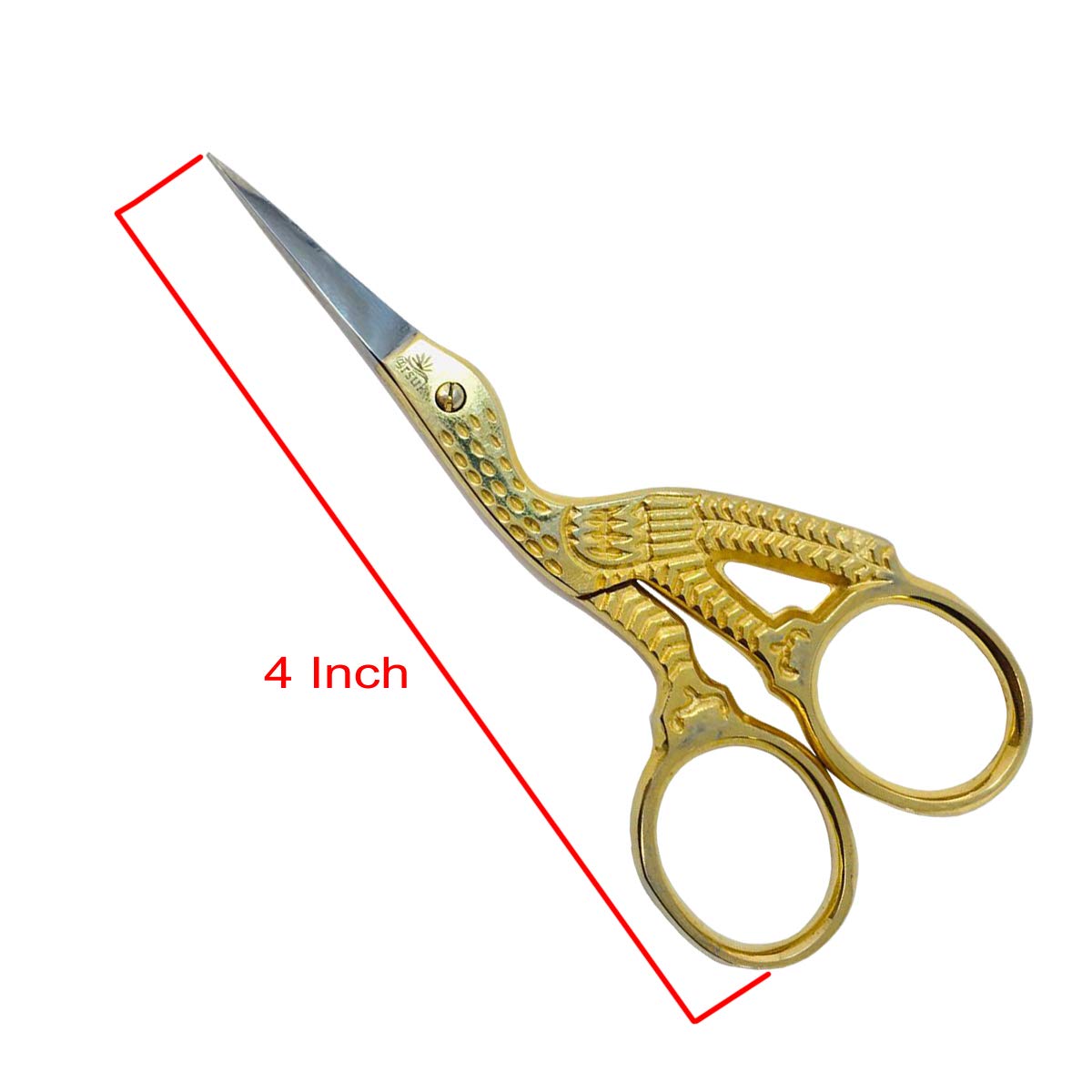 dmc-storch-stickschere-9-cm-gold-lange-feine-spitzen-geschenk image 2