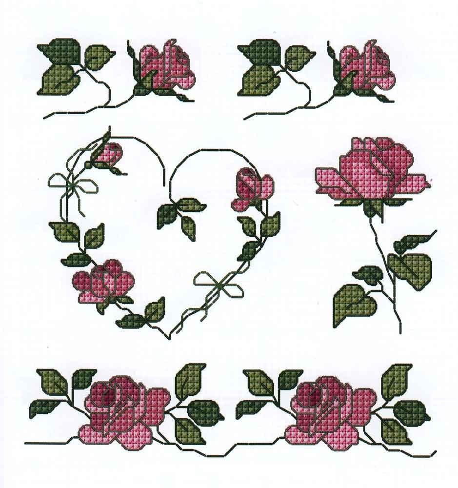 dmc-minibuch-spezial-rosen-kreuzstich-stickbuch-blumen image 3