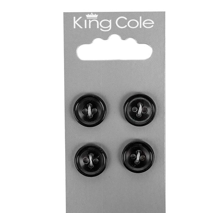 king-cole-haberdashery-kn-pfe-schwarz-klein-rund-ger-ndert image 1