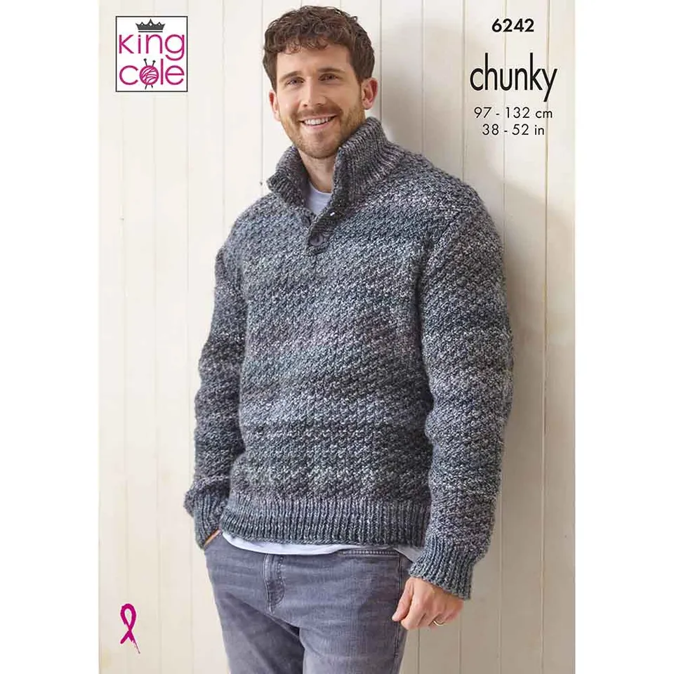king-cole-6242-strickanleitung-pullover-cottagespun-chunky image 1