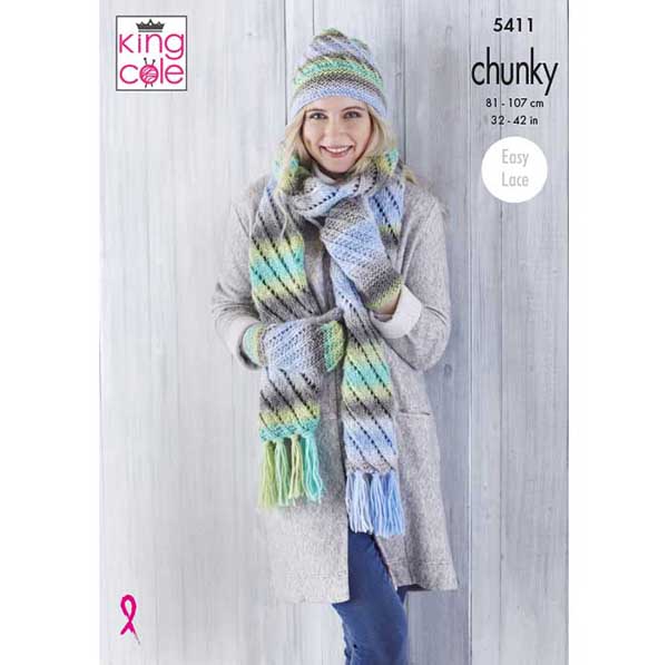 king-cole-5411-strickanleitung-pullover-m-tze-schal-riot-chunky image 1