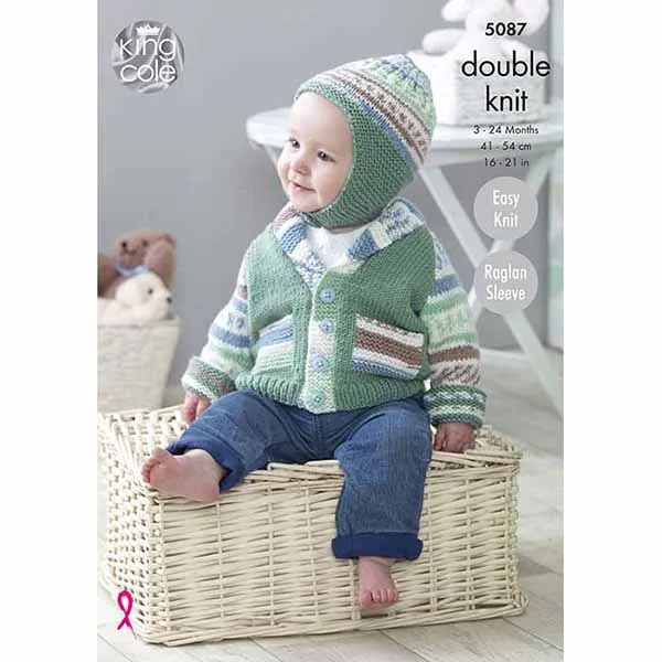 king-cole-5087-jacken-weste-m-tze-strickanleitung-cherish-dk image 1