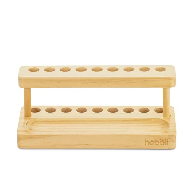 hobbii-halter-f-r-h-kelnadeln-st-nder-kiefernholz-9-l-cher image 1
