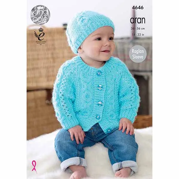 king-cole-4646-comfort-aran-strickanleitung-pullover-set image 1