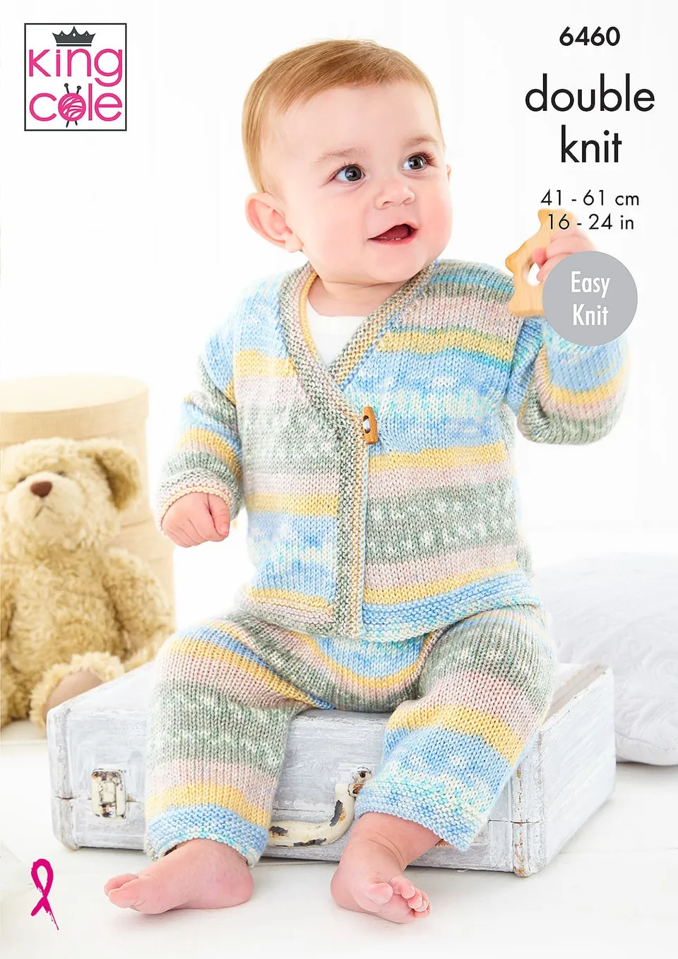 king-cole-patterns-6460-cardigan-hose-strickanleitung-fjord-baby-dk image 1