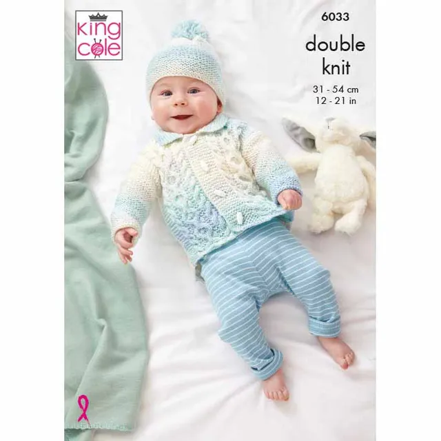 king-cole-patterns-6033-strickanleitung-baby-jacke-dk image 1
