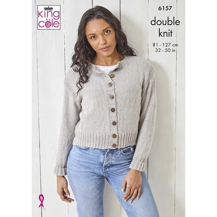 king-cole-6157-strickanleitung-cardigan-pullover-simply-denim-dk image 1