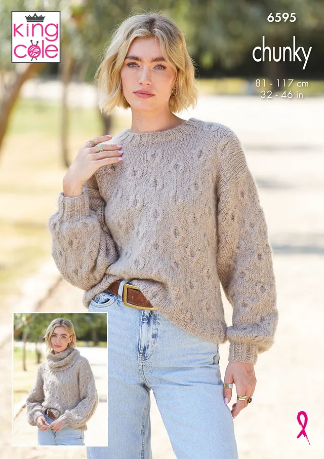 king-cole-patterns-6595-strickanleitung-top-pullover-cowl image 1