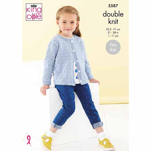 king-cole-5587-anleitung-cardigans-cherished-dk-strickmuster image 1