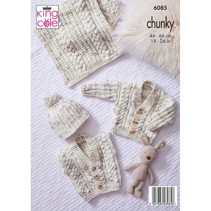 king-cole-6085-bumble-chunky-strickanleitung-jacke-set image 2