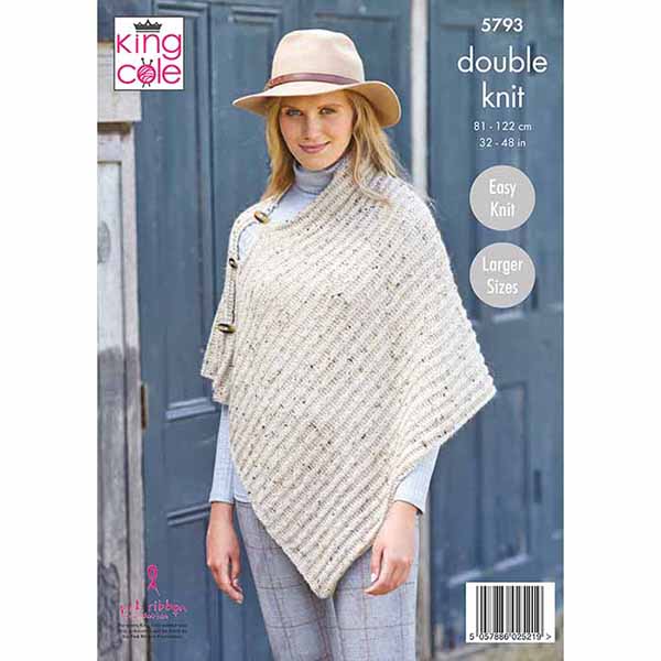king-cole-5793-strickanleitung-ponchos-homespun-dk image 2