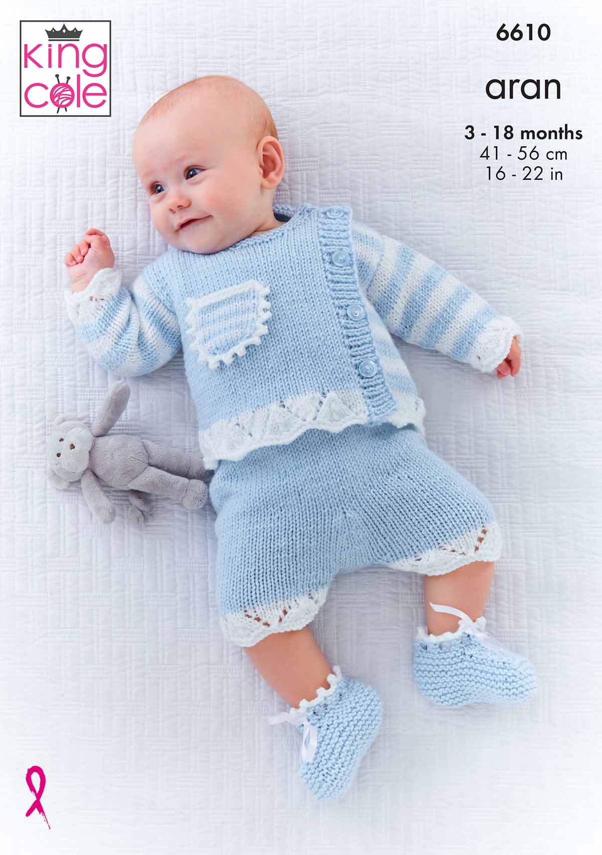 king-cole-patterns-6610-strickanleitung-cherished-aran-babyset image 1