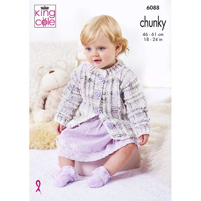 king-cole-6088-tops-cardigan-strickanleitung-bumble-chunky image 1