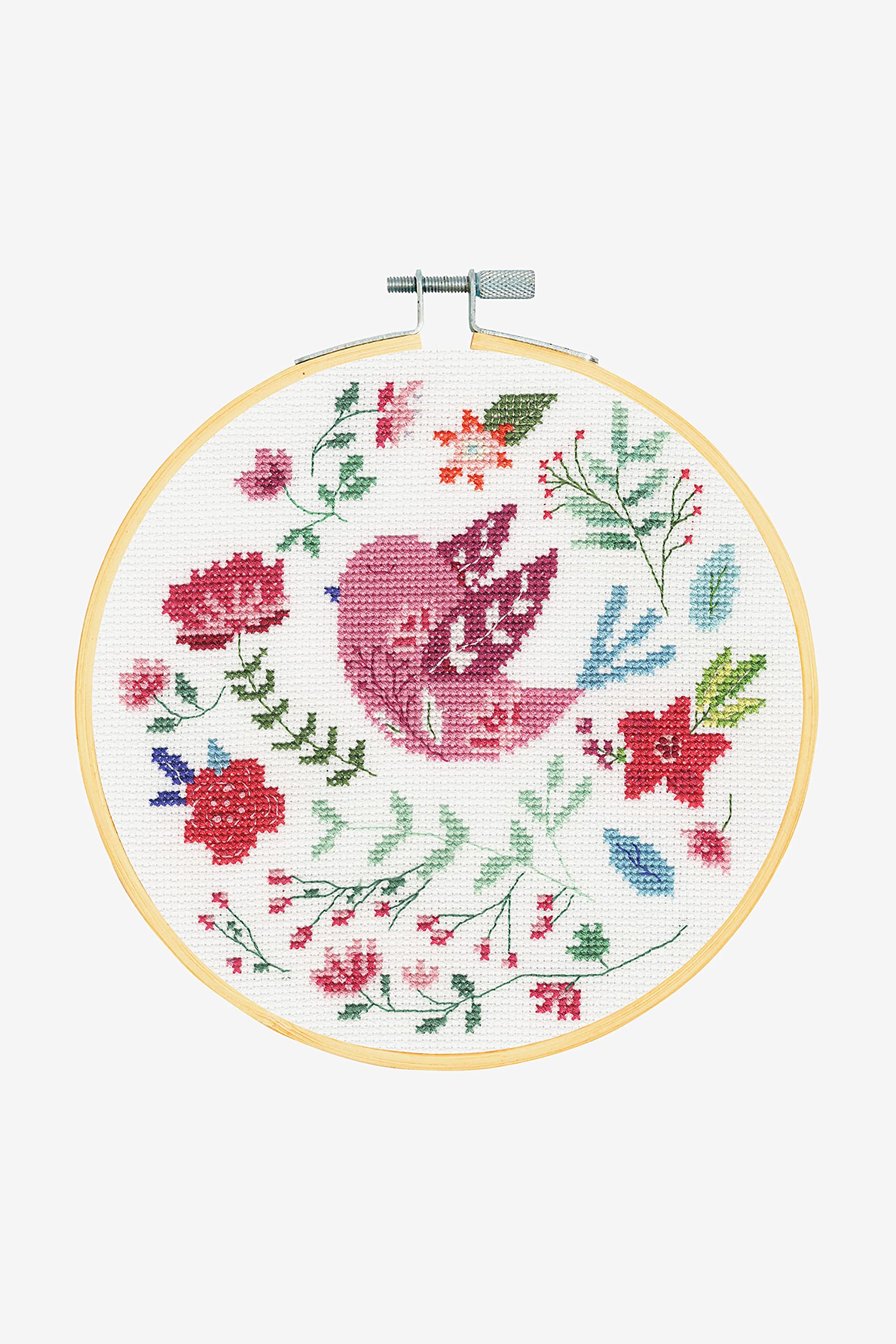 dmc-folk-bird-kreuzstichset-vogelmotiv-komplettset image 1