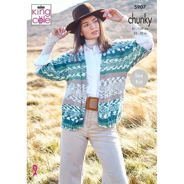 king-cole-5907-cardigan-strickanleitung-nordic-chunky image 1