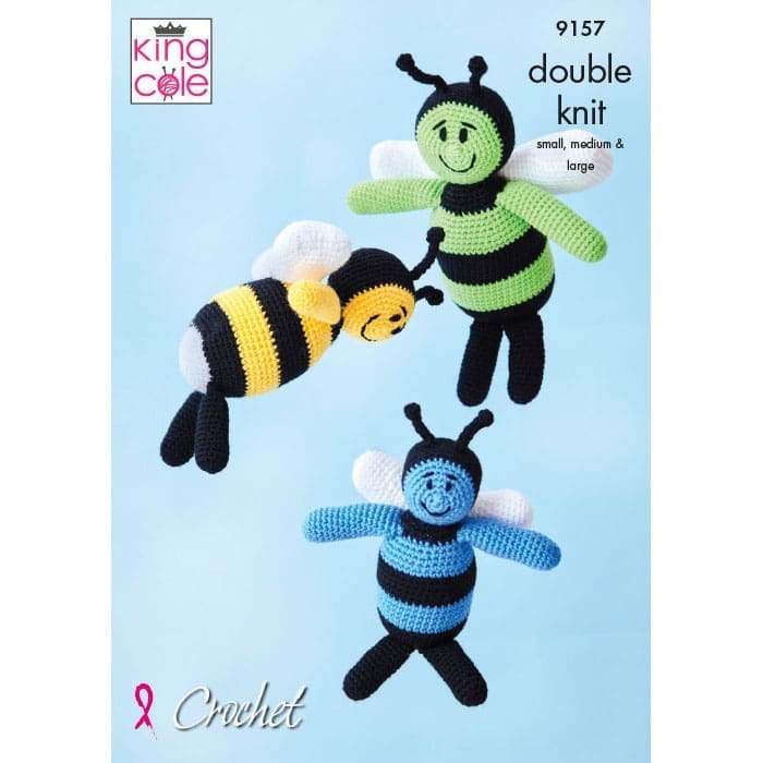 king-cole-patterns-9157-amigurumi-bienen-h-kelanleitung-big-value-dk image 1