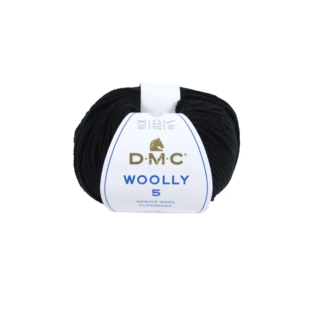 dmc-merino-essentiel-wolle-schwarz-50g-80m-superwash image 1