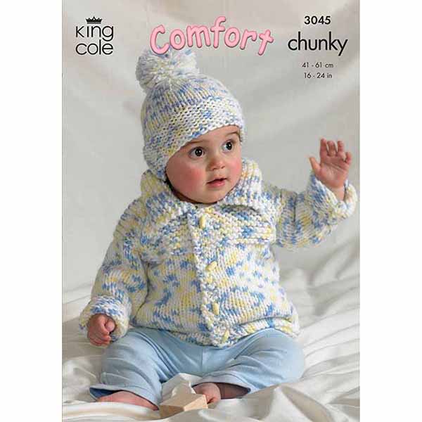 king-cole-patterns-3045-strickanleitung-pullover-jacke-chunky image 1