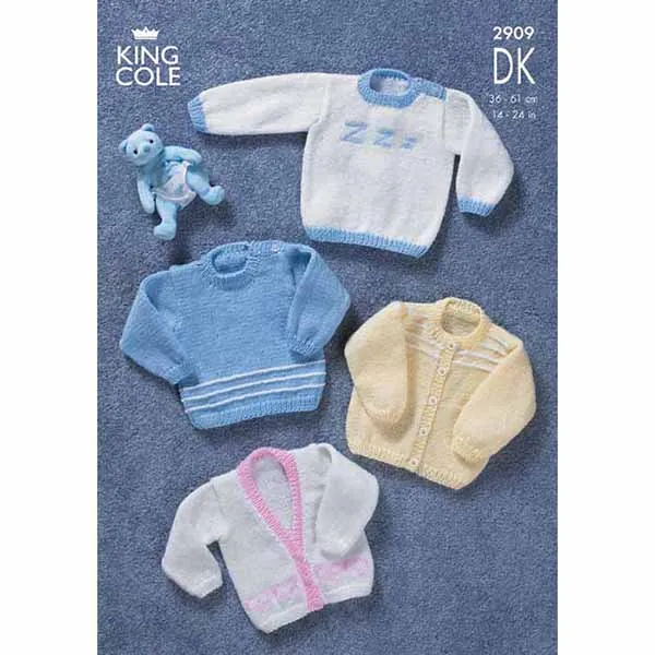 king-cole-2909-pullover-strickanleitung-dk-jacke-cardigan image 1