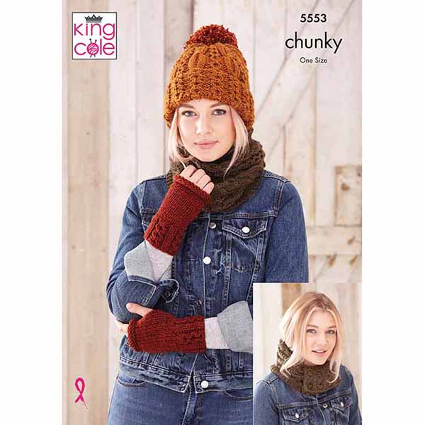 king-cole-patterns-5553-strickanleitung-accessoires-big-value-chunky image 1
