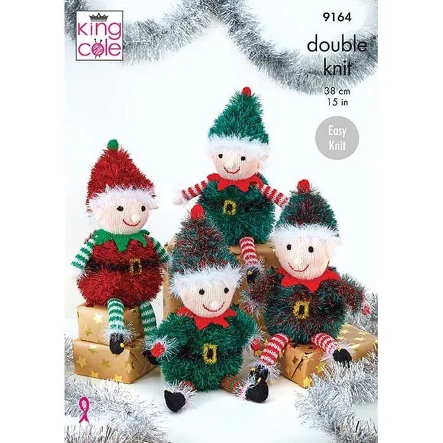 king-cole-9164-elfen-strickanleitung-tinsel-big-value-dk image 1