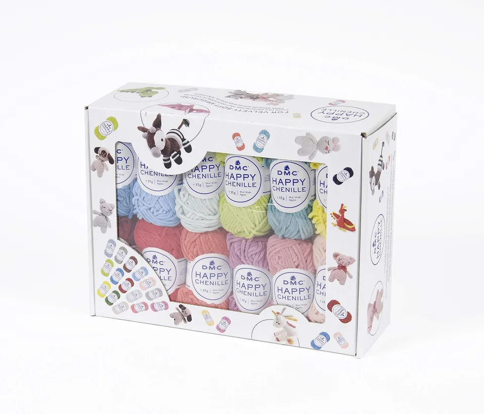 dmc-happy-chenille-pl-schgarn-box-25-minikn-uel image 1