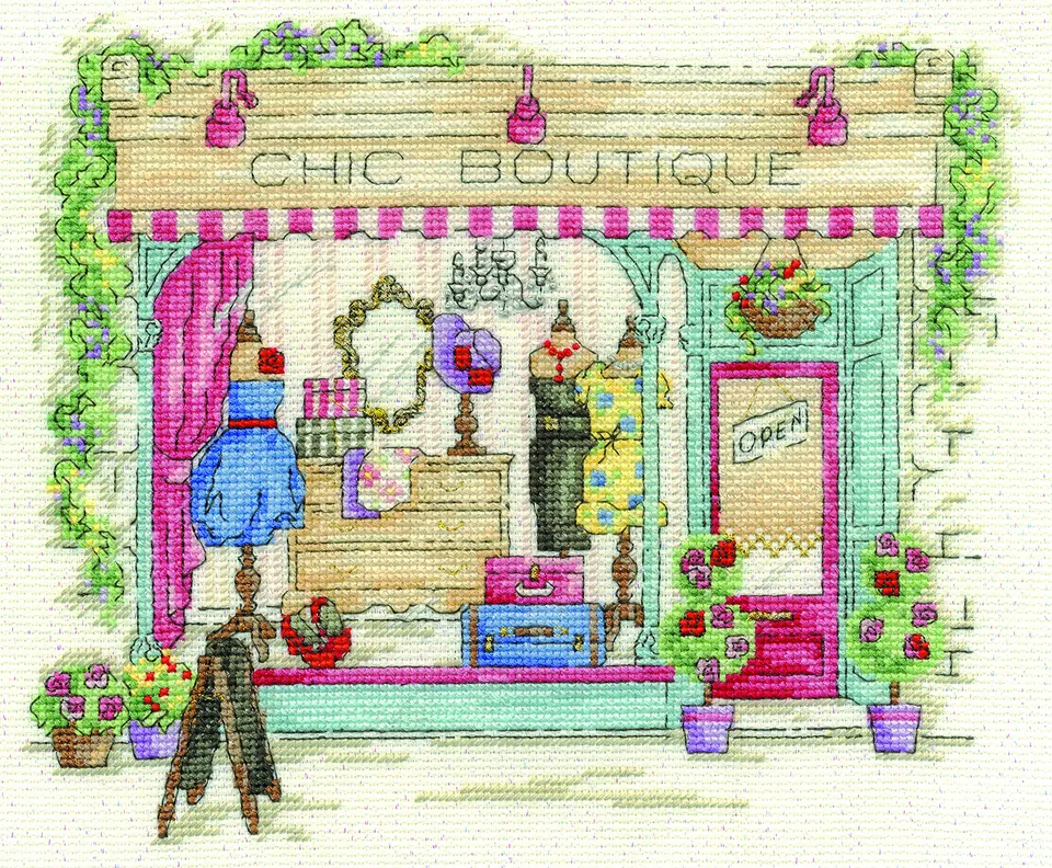 dmc-chic-boutique-kreuzstich-set-aida-nostalgie-komplettset image 1