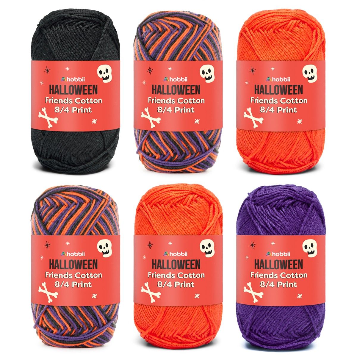 hobbii-friends-cotton-8-4-print-garn-halloween-frenzy-6er-pack image 7