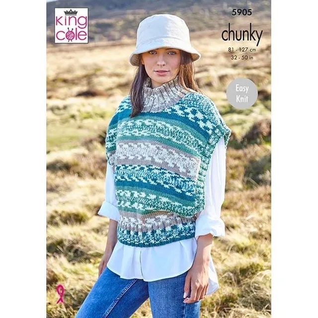 king-cole-patterns-5905-strickanleitung-pullunder-chunky image 1