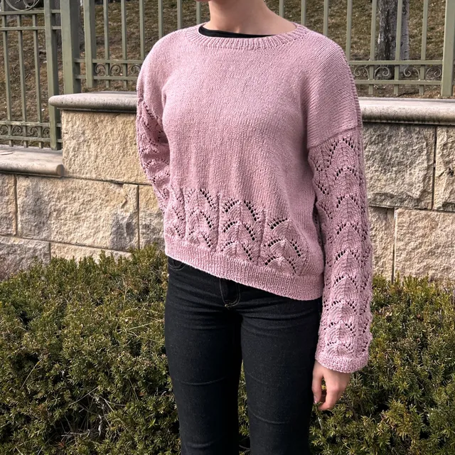 hobbii-sissela-pullover-strickanleitung-xs-xxxl-lochmuster image 1