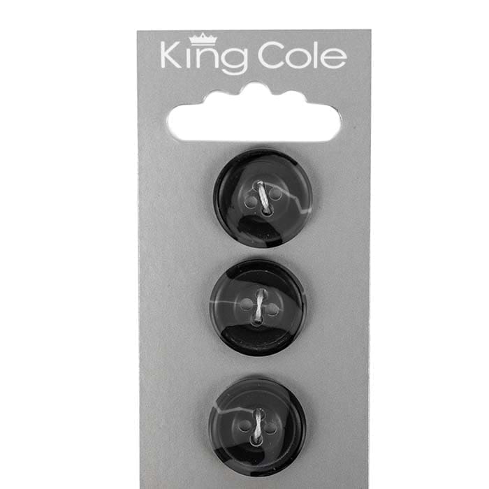 king-cole-haberdashery-muscheloptik-kn-pfe-schwarz-gro-rund image 1