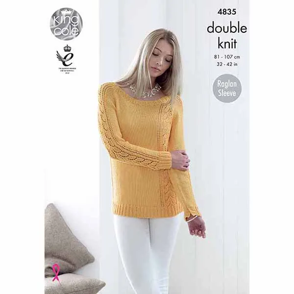 king-cole-patterns-4835-pullover-strickanleitung-bamboo-cotton-dk image 1