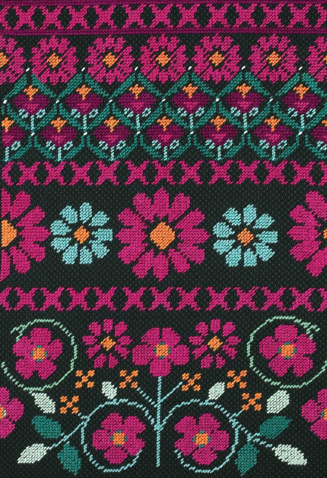 dmc-kreuzstichset-geometrische-blumen-rosa-aida-set image 2