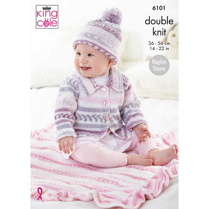 king-cole-6101-strickanleitung-jacken-m-tze-decke-cherish-dk image 1