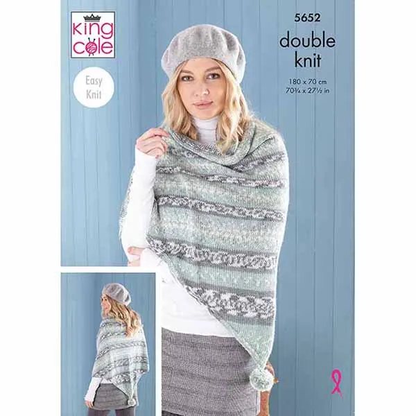 king-cole-patterns-5652-strickanleitung-poncho-snood-fjord-dk image 1