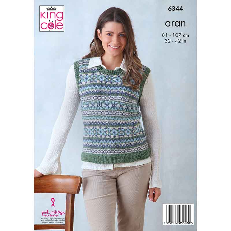 king-cole-6344-strickanleitung-cardigan-top-forest-aran-damen image 2