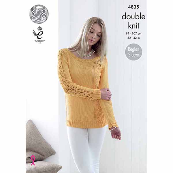 king-cole-patterns-4835-pullover-strickanleitung-bamboo-cotton-dk image 1