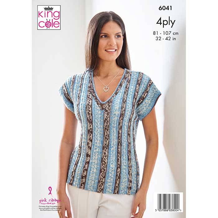 king-cole-patterns-6041-strickanleitung-pullover-top-norse-4ply image 2