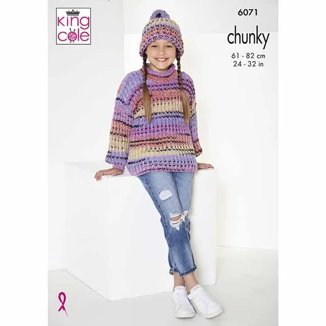 king-cole-patterns-6071-strickanleitung-pullover-safari-chunky image 1