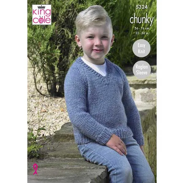 king-cole-5324-pullover-strickanleitung-big-value-chunky image 1