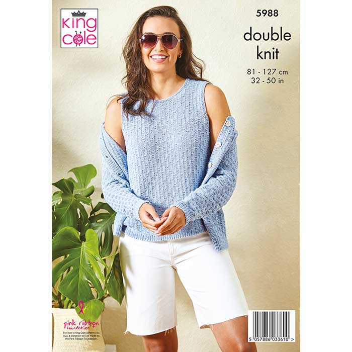king-cole-patterns-5988-strickanleitung-cardigan-top-linendale-dk image 2