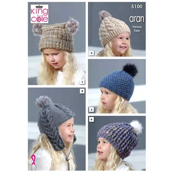 king-cole-patterns-strickanleitung-5100-aran-m-tzen-fashion-aran image 1