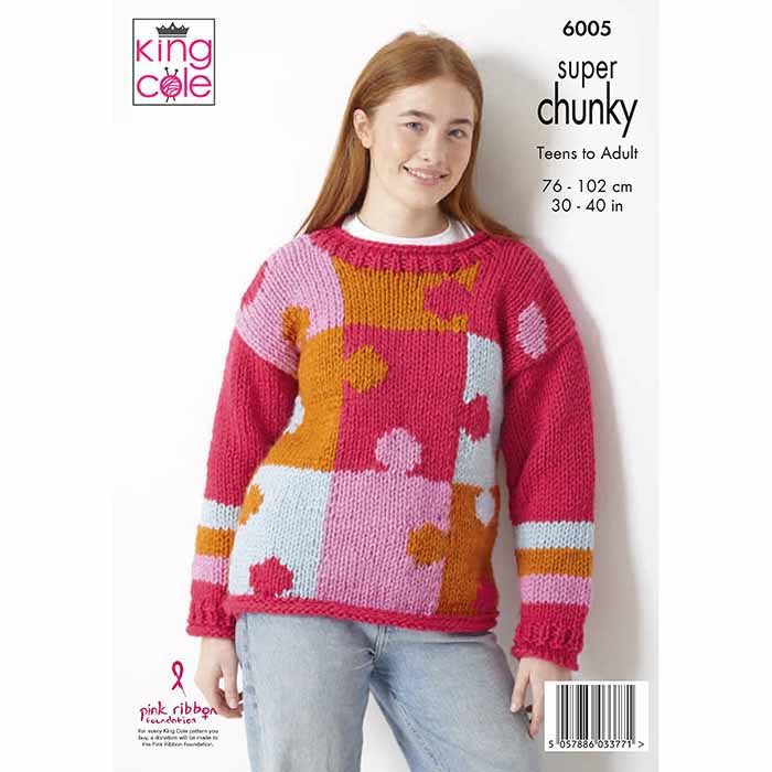 king-cole-6005-strickanleitung-pullover-big-value-super-chunky image 2