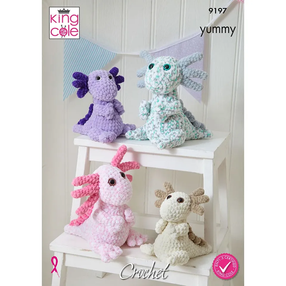 king-cole-9197-toy-axolotls-strickanleitung-kuscheltier image 1