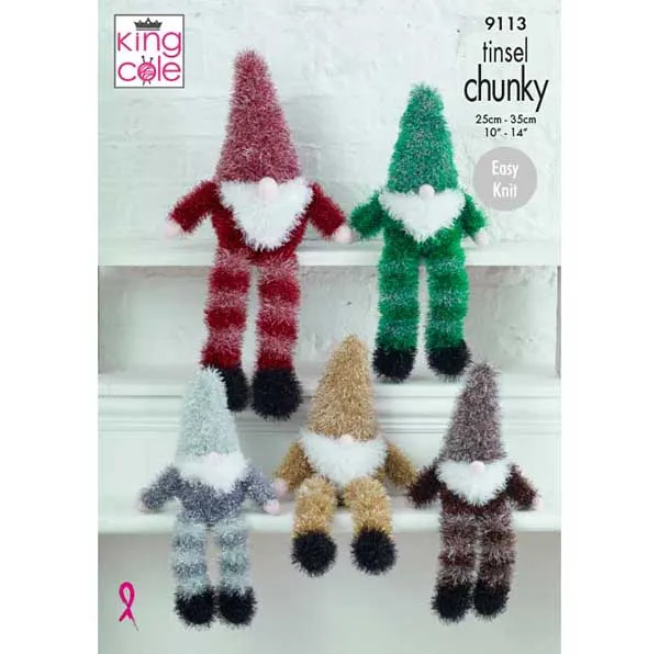 king-cole-9113-gnomes-strickanleitung-tinsel-chunky-deko image 1